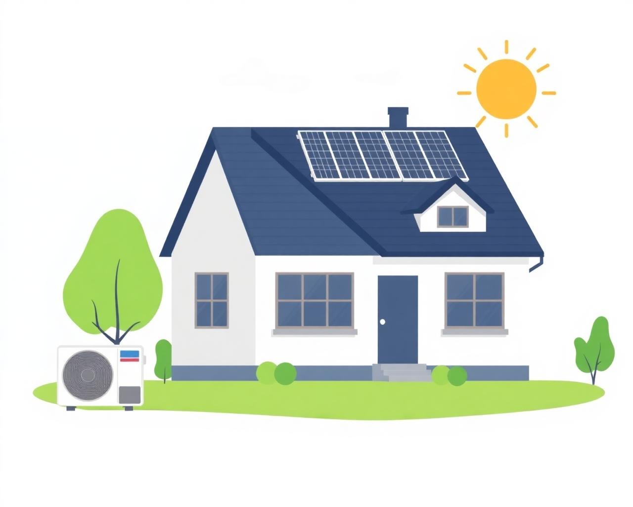 Einfamilienhaus mit Wärmepumpe und Photovoltaik-Anlage